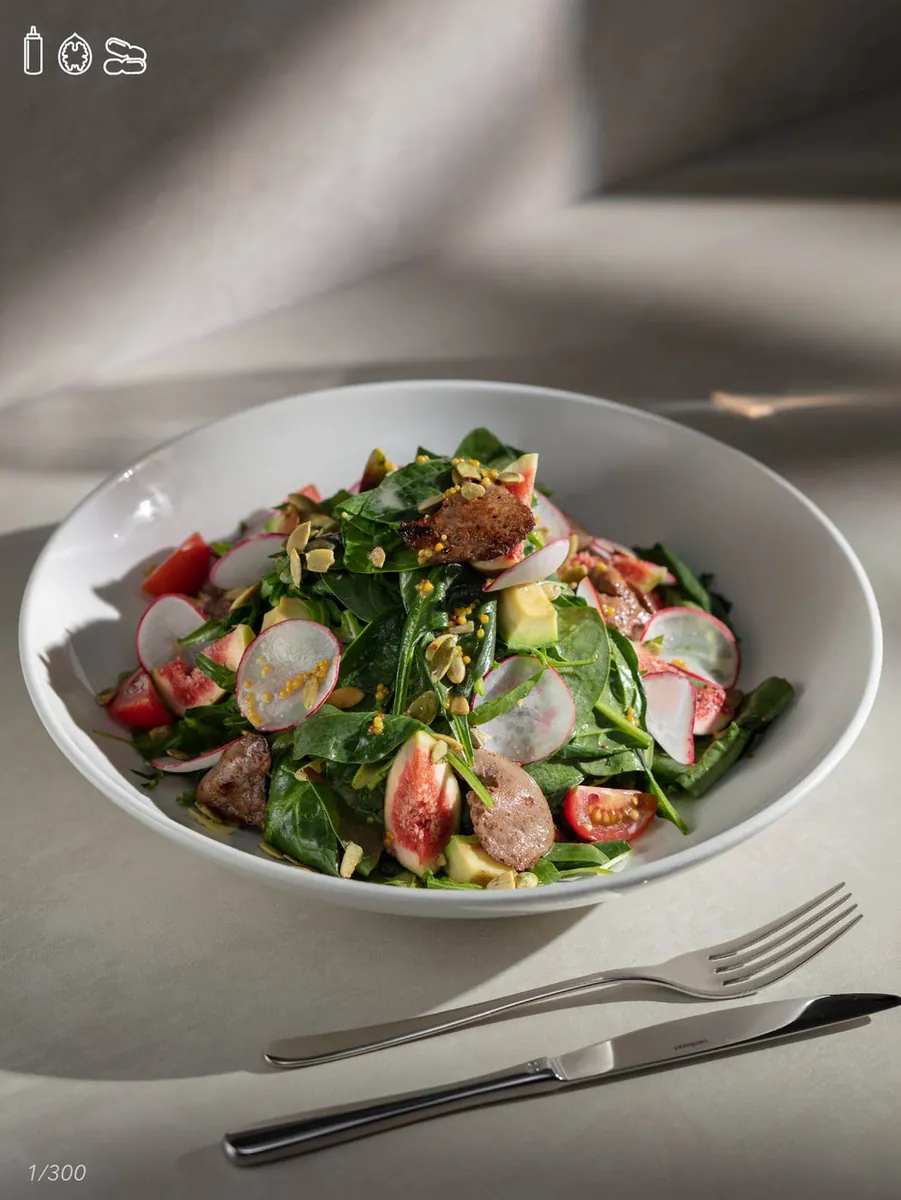 Rabbit liver salad