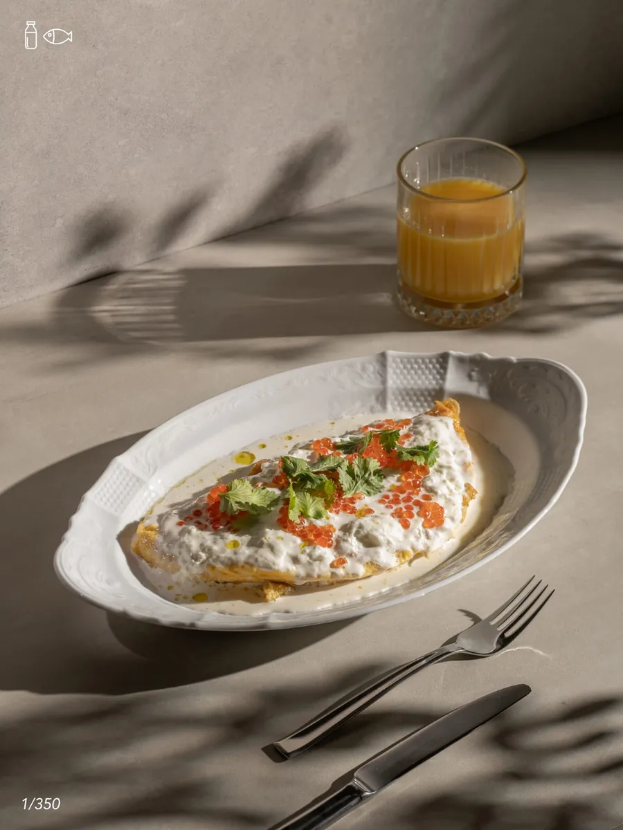 Stracciatella Caviar Omelet