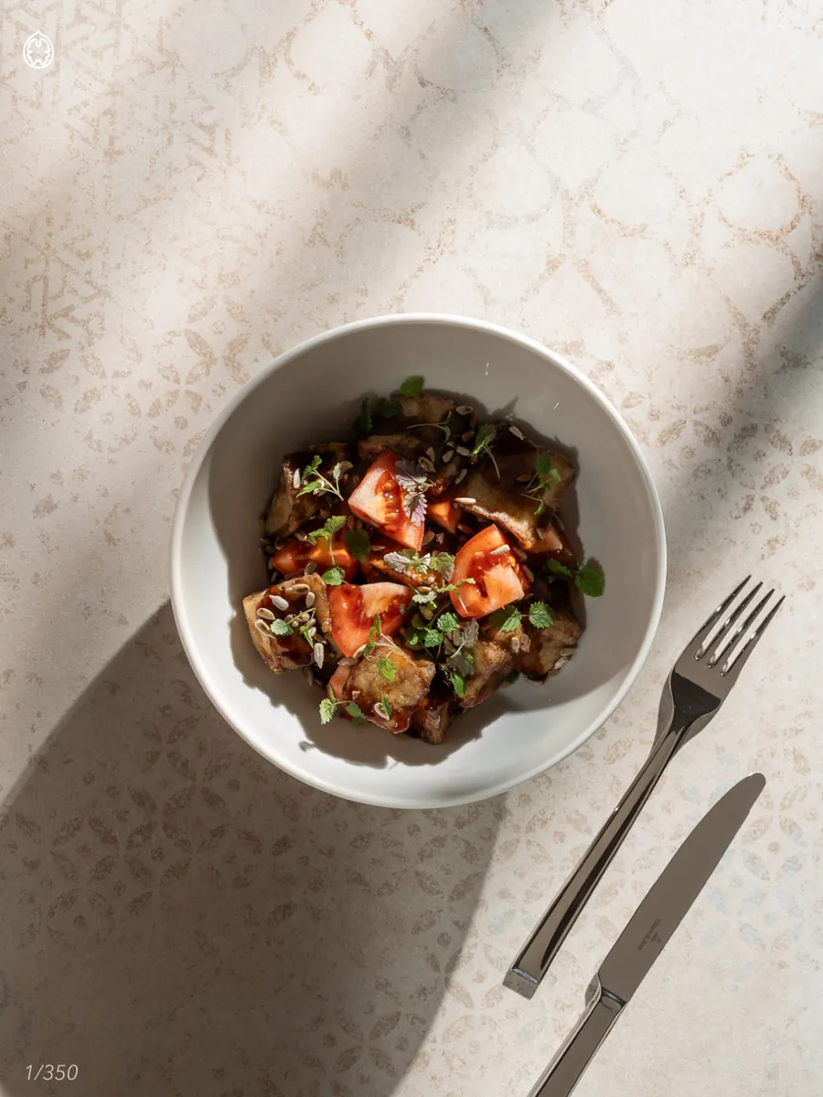 Crispy Aubergine Salad