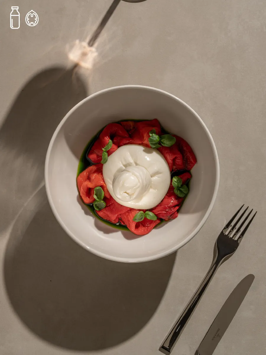 Burrata and Pepper Salad